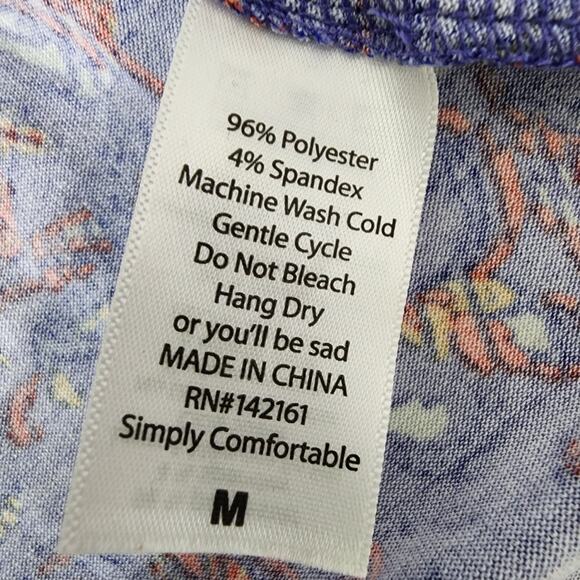 Lularoe Women Irma Tunic T Shirt Multicolor Size Medium Floral Round Neck Hi-Low - Picture 8 of 9